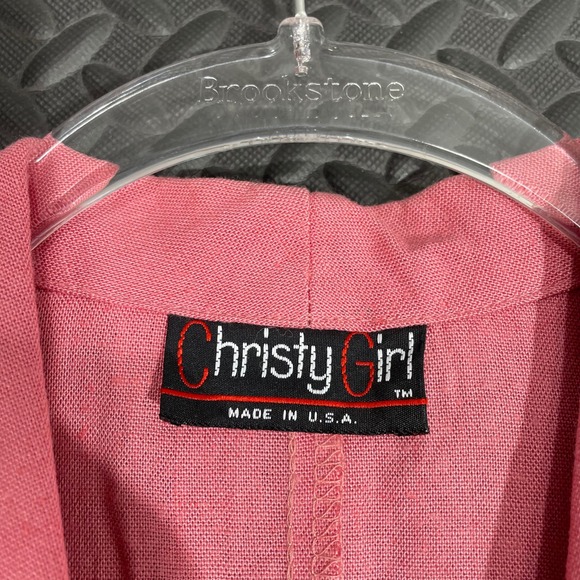 Vintage Christy Girl Red Sleeveless Business Casual‎ Made USA Suit Vest Jacket 8 - Picture 2 of 7